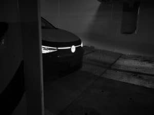 Car in dim light setting