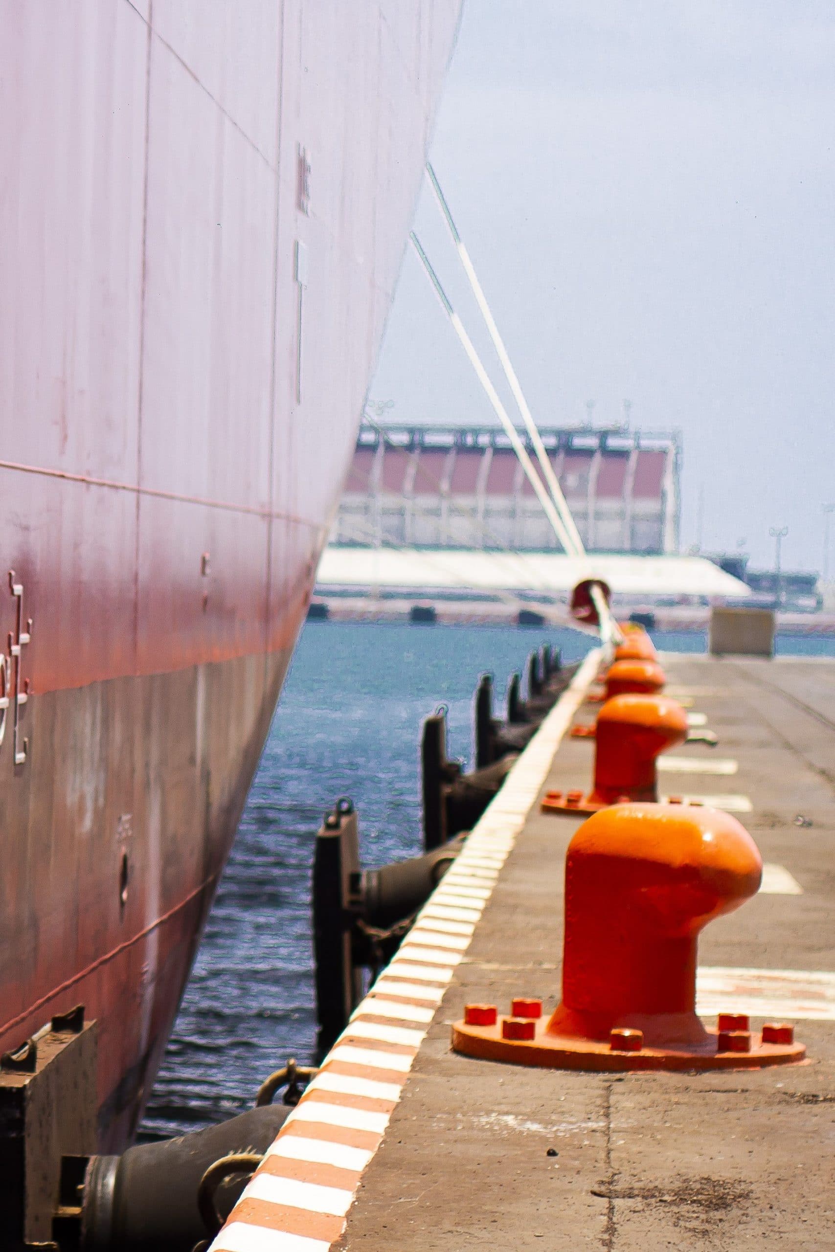 Boat attached to dock